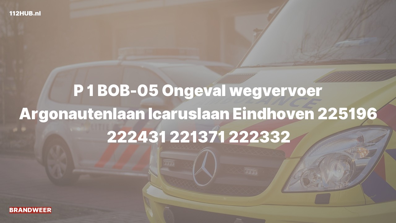 Deelafbeelding voor De brandweer is met spoed uitgerukt voor een verkeersongeval naar de Argonautenlaan in Eindhoven