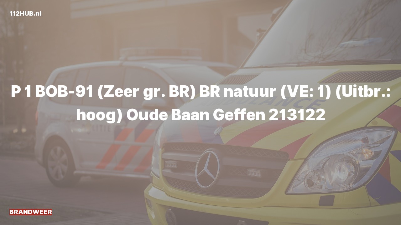 Deelafbeelding voor Brandweer met spoed naar de Oude Baan in Geffen.