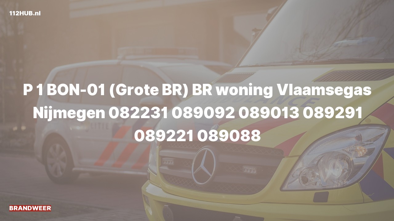 Deelafbeelding voor Brandweer met spoed voor brand in woning naar de Vlaamsegas in Nijmegen.
