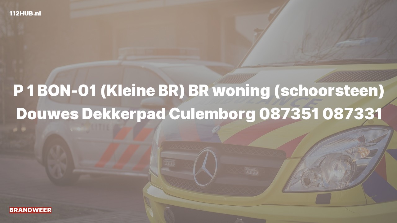 Deelafbeelding voor Brandweer met spoed voor schoorsteenbrand in woning naar de Douwes Dekkerpad in Culemborg.