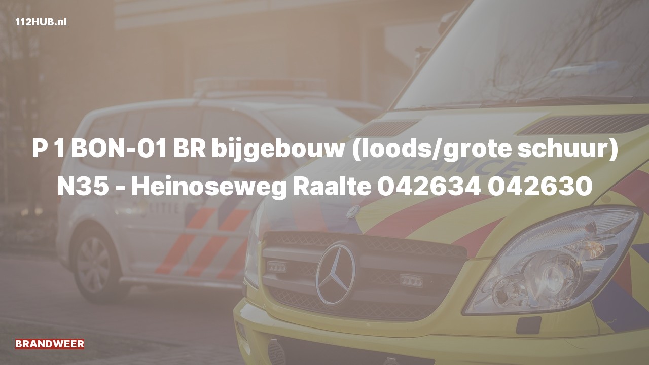 Deelafbeelding voor Brandweer met spoed naar de Heinoseweg in Raalte.