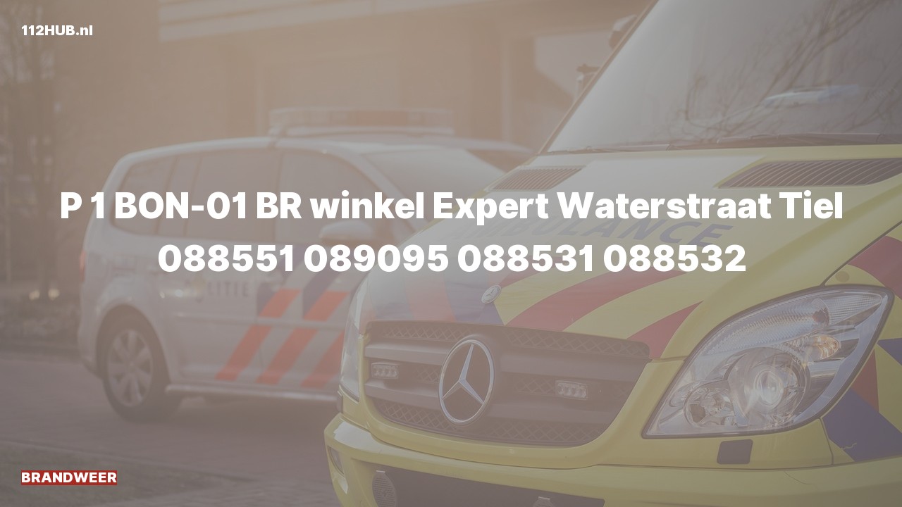 Deelafbeelding voor Brandweer met spoed naar de Waterstraat in Tiel.