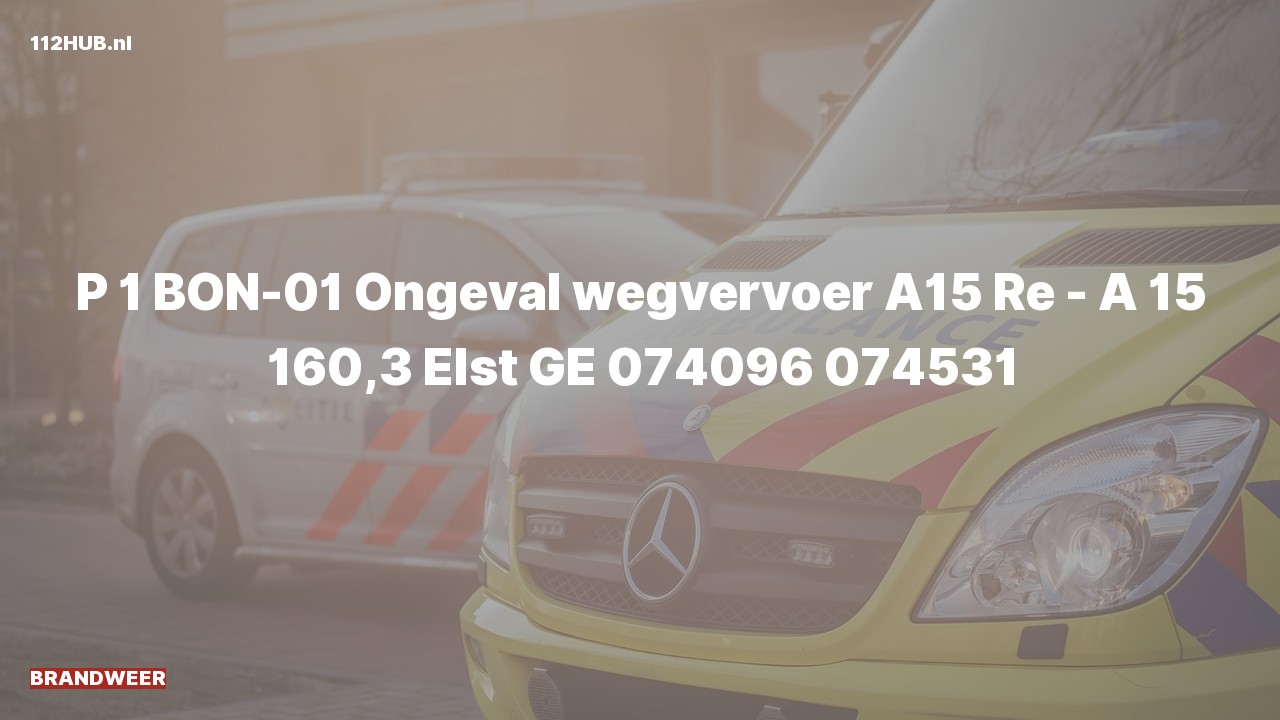 Deelafbeelding voor P2000-melding voor verkeersongeval.