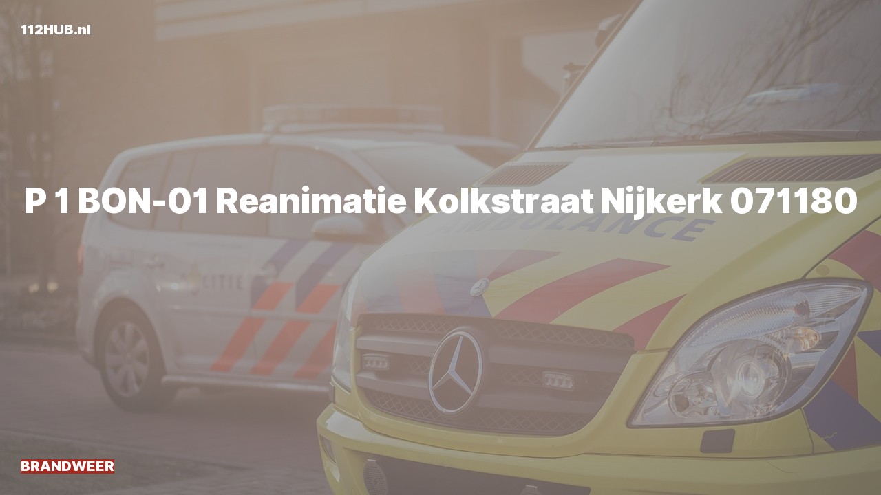 Deelafbeelding voor Brandweer met spoed naar de Kolkstraat in Nijkerk.