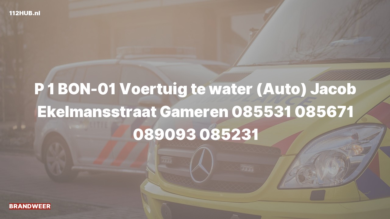 Deelafbeelding voor Brandweer met spoed naar de Jacob Ekelmansstraat in Gameren.