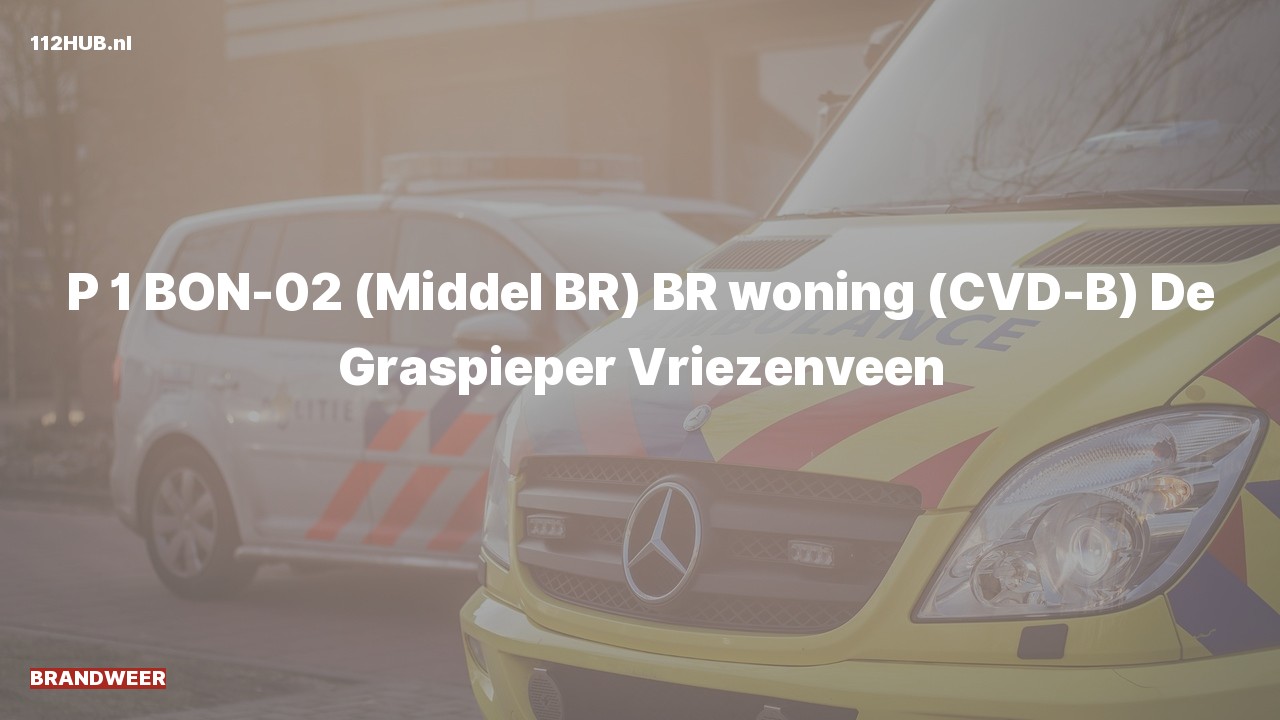 Deelafbeelding voor Brandweer met spoed voor brand in woning naar de De Graspieper in Vriezenveen.