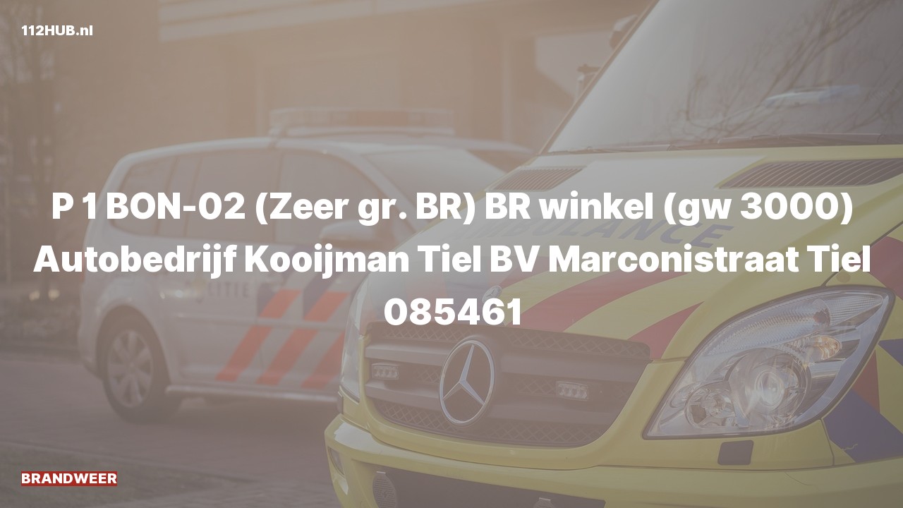 Deelafbeelding voor Brandweer met spoed naar de Marconistraat in Tiel.
