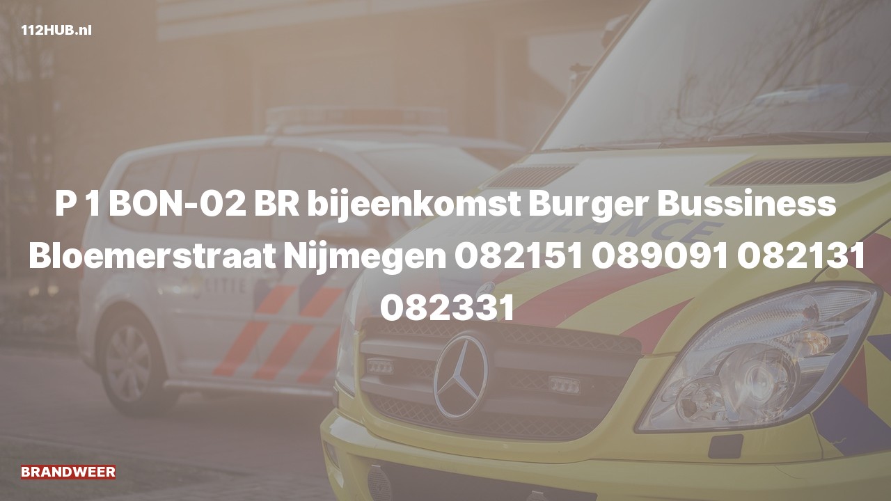 Deelafbeelding voor Brandweer met spoed naar de Bloemerstraat in Nijmegen.