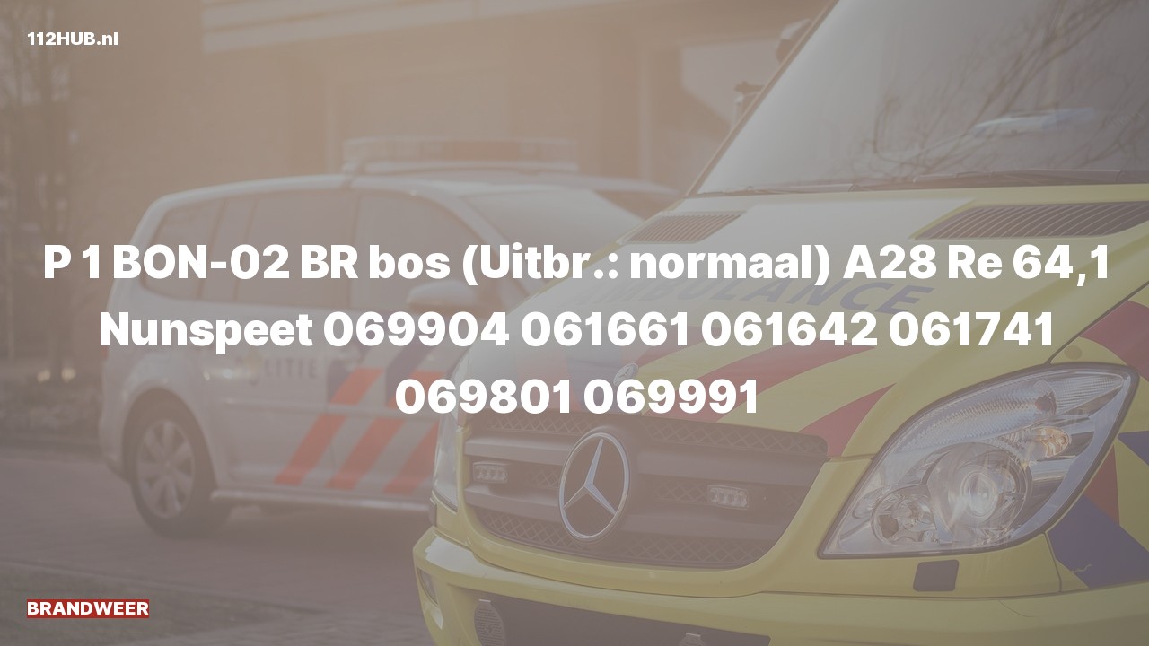 Deelafbeelding voor Brandweer met spoed op de A28 bij hectometerpaaltje 64.1.