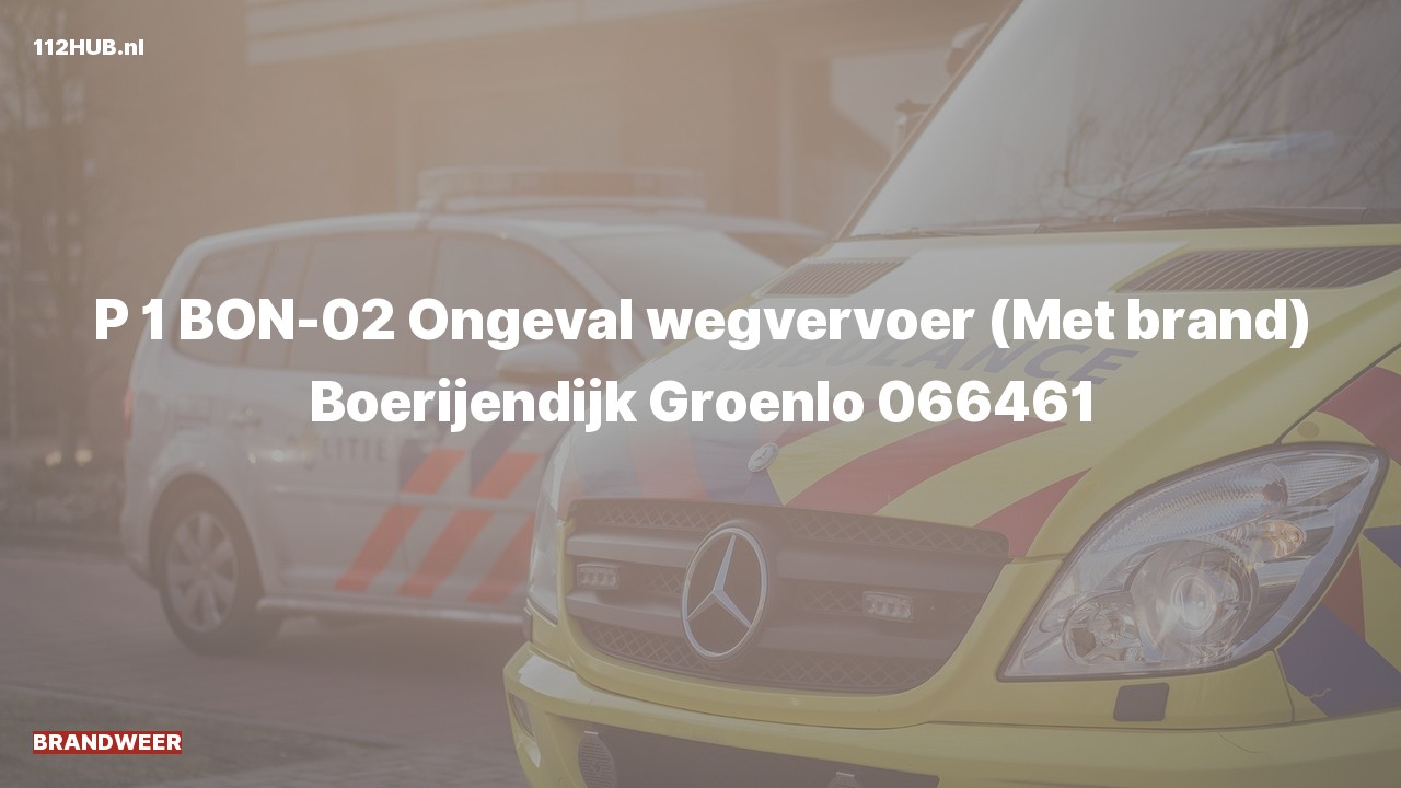 Deelafbeelding voor P2000-melding voor verkeersongeval.