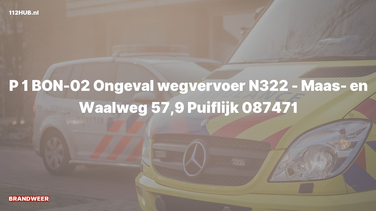 Deelafbeelding voor P2000-melding voor verkeersongeval.