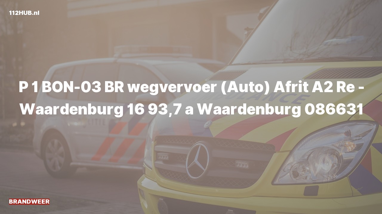 Deelafbeelding voor P2000-melding.