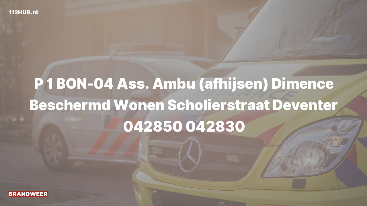 Deelafbeelding voor Brandweer met spoed voor afhijsen naar de Scholierstraat in Deventer.
