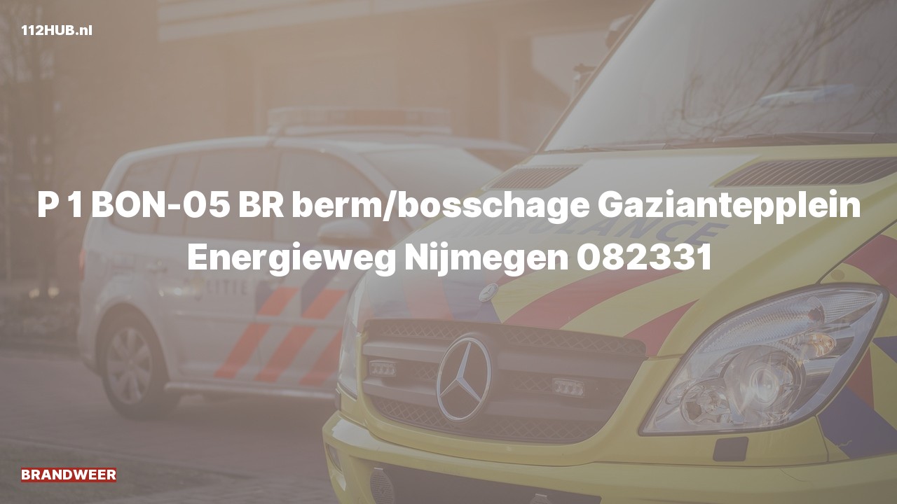 Deelafbeelding voor Brandweer met spoed naar de Energieweg in Nijmegen.