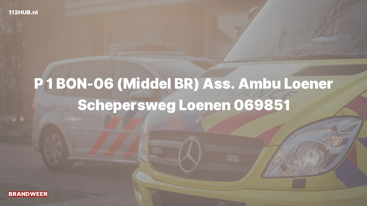 Deelafbeelding voor De brandweer is met spoed uitgerukt voor ambulance-assistentie naar de Loener Schepersweg in Loenen
