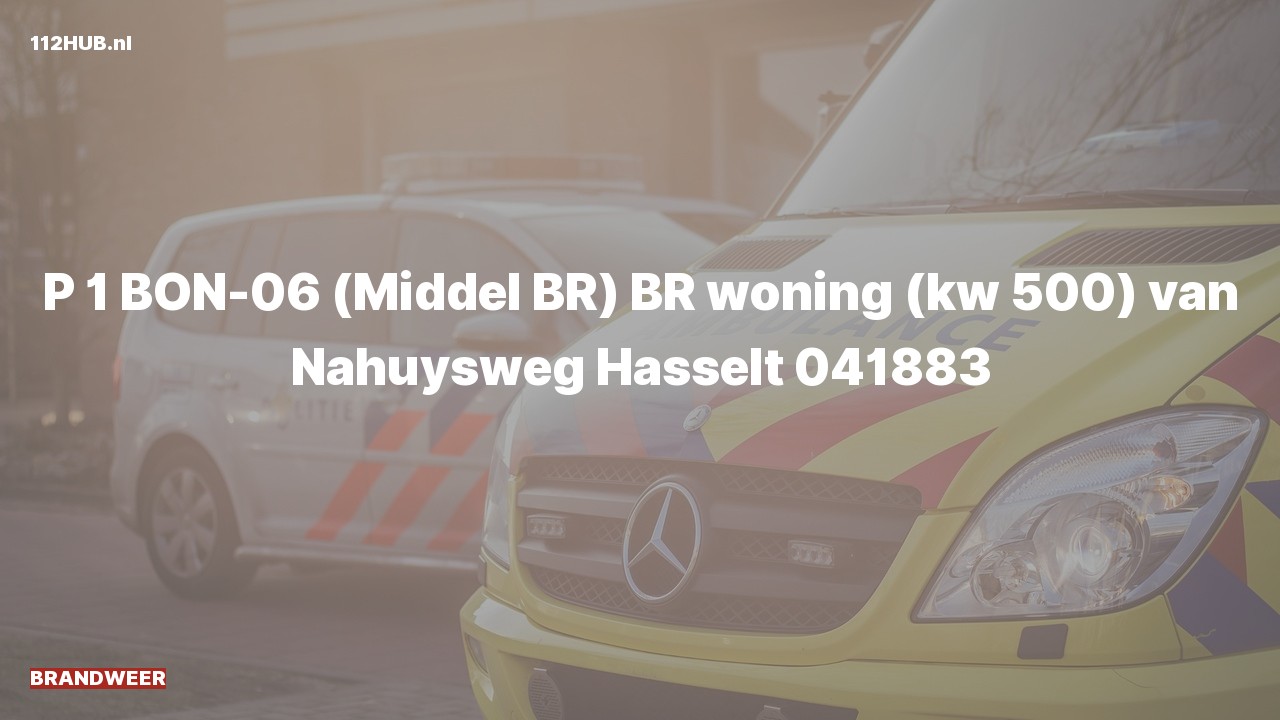 Deelafbeelding voor Brandweer met spoed voor brand in woning naar de van Nahuysweg in Hasselt.
