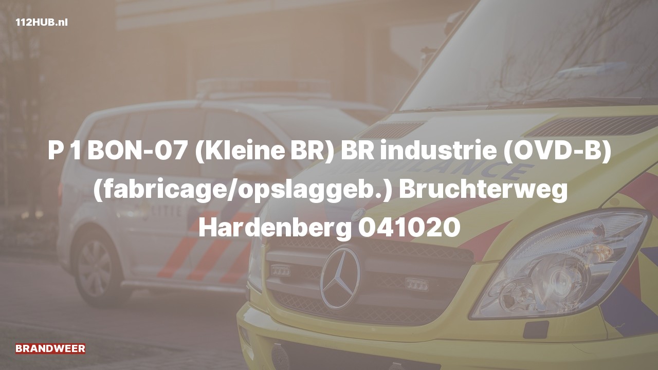 Deelafbeelding voor Brandweer met spoed naar de Bruchterweg in Hardenberg.