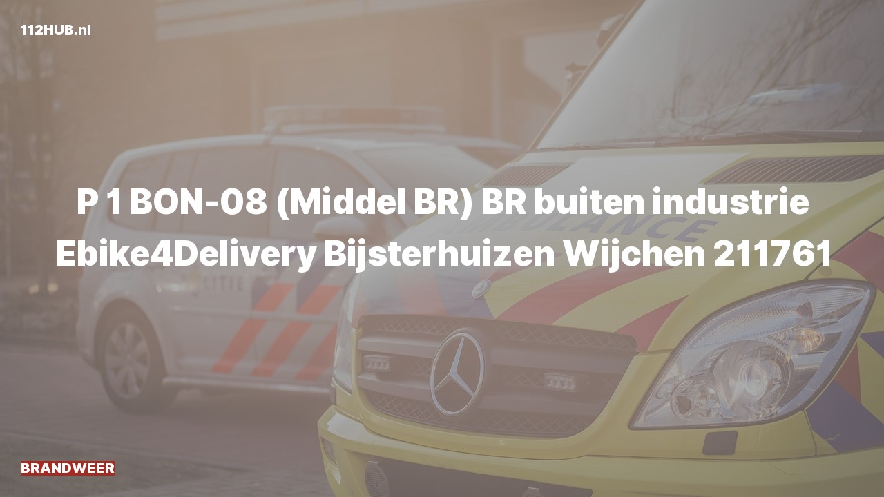 Deelafbeelding voor Brandweer met spoed naar de Bijsterhuizen in Wijchen.