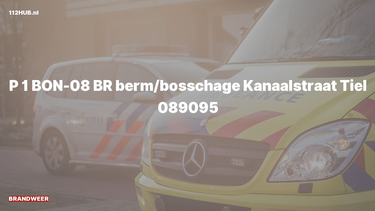 Deelafbeelding voor Brandweer met spoed naar de Kanaalstraat in Tiel.