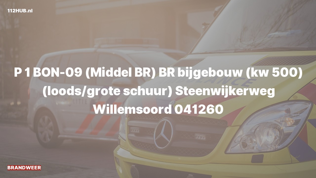 Deelafbeelding voor Brandweer met spoed naar de Steenwijkerweg in Willemsoord.
