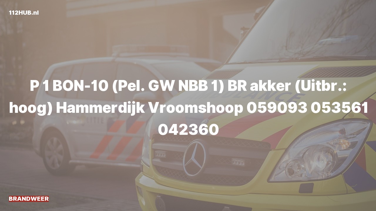 Deelafbeelding voor Brandweer met spoed naar de Hammerdijk in Vroomshoop.