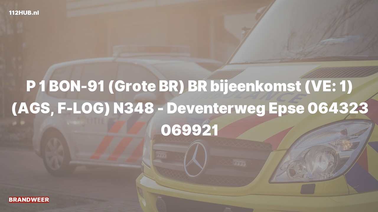 Deelafbeelding voor Brandweer met spoed naar de Deventerweg in Epse.