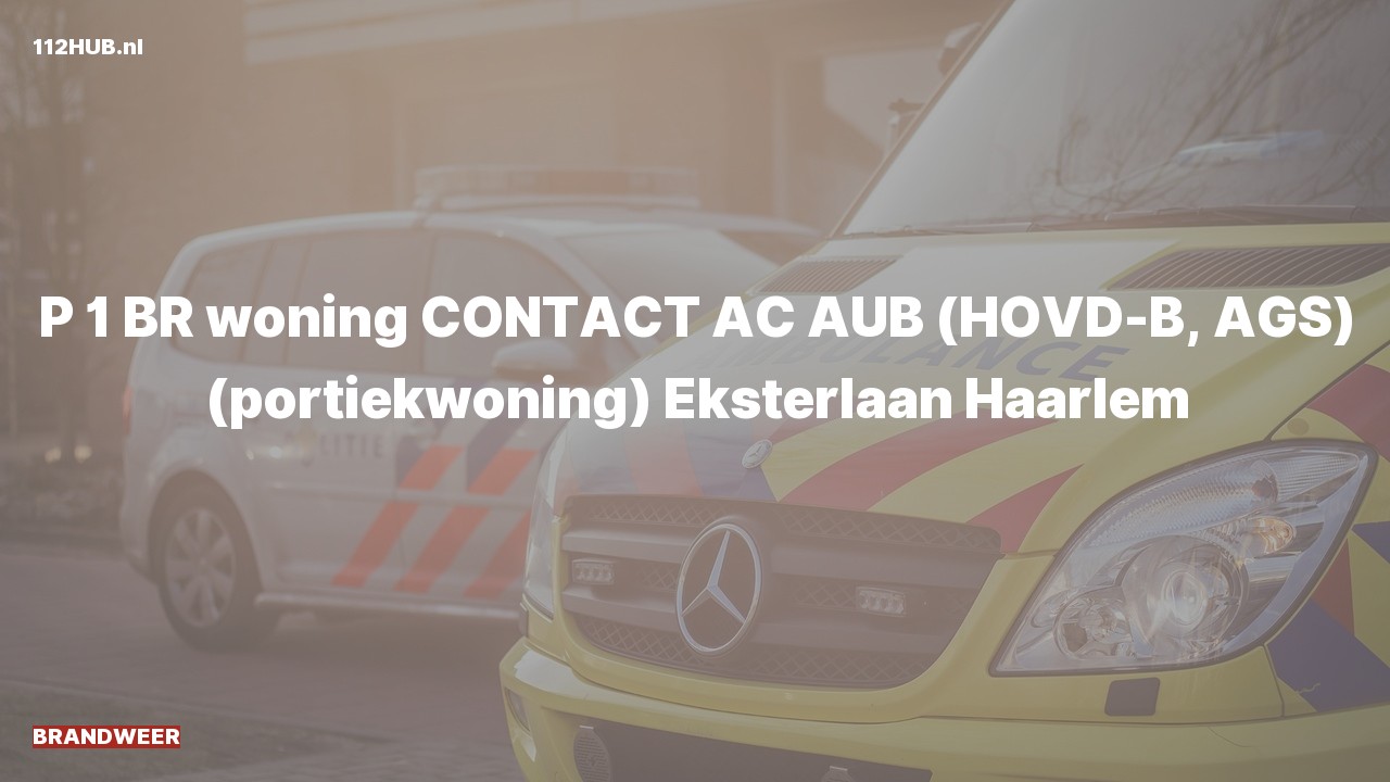 Deelafbeelding voor De brandweer is met spoed uitgerukt voor een woningbrand naar de Eksterlaan in Haarlem