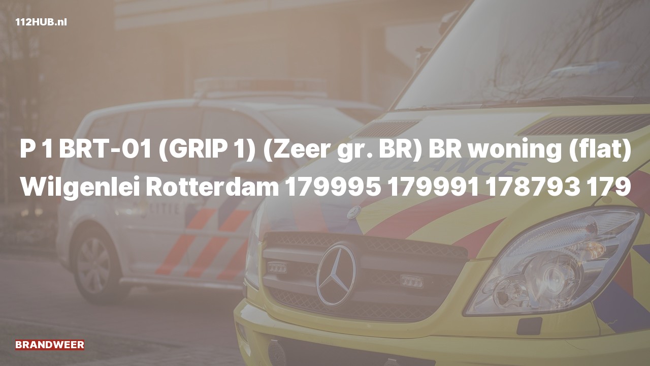 Deelafbeelding voor De brandweer is met spoed uitgerukt voor een woningbrand naar de Wilgenlei in Rotterdam