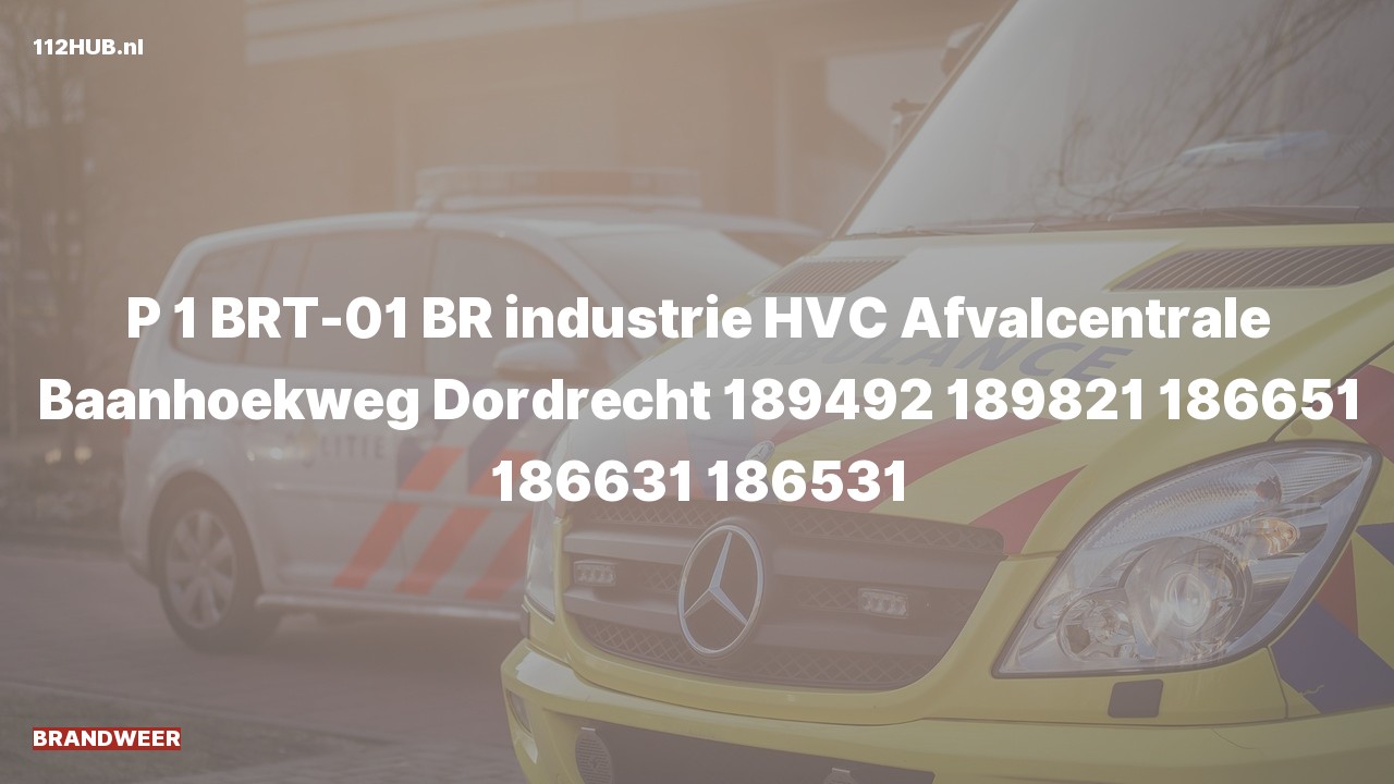 Deelafbeelding voor De brandweer is met spoed uitgerukt voor een industriële brand naar de Baanhoekweg in Dordrecht