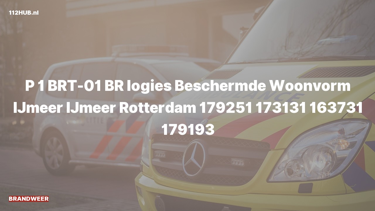 Deelafbeelding voor Brandweer met spoed naar de IJmeer in Rotterdam.