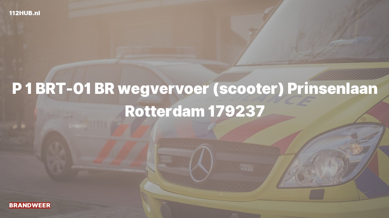 Deelafbeelding voor Brandweer met spoed naar de Prinsenlaan in Rotterdam.