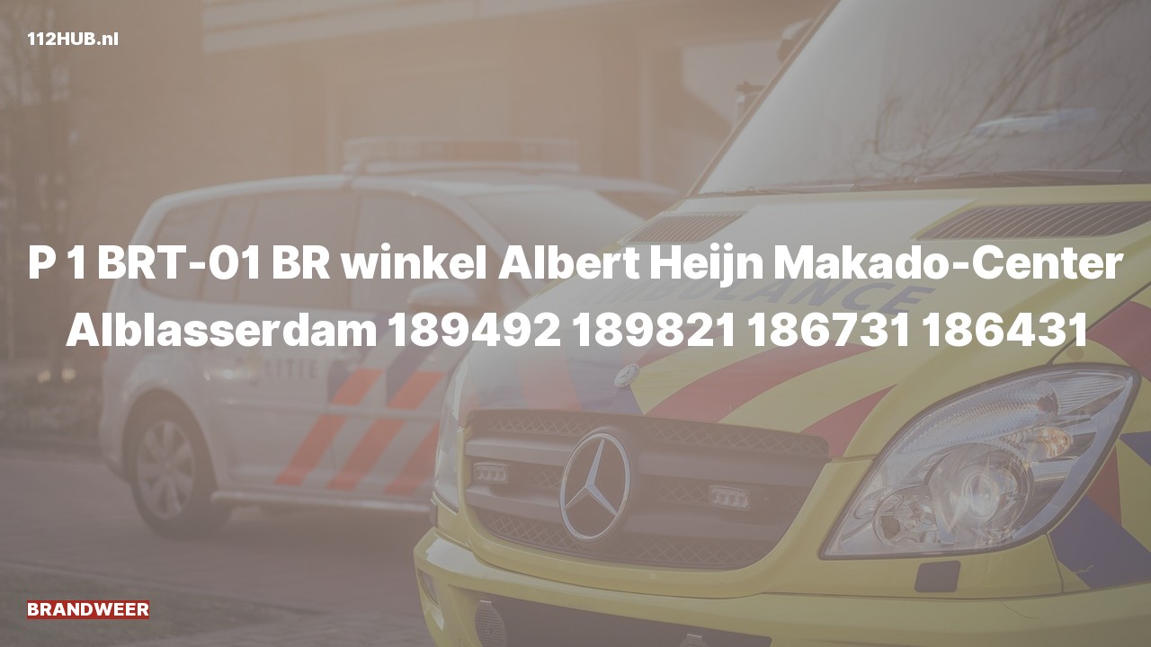 Deelafbeelding voor Brandweer met spoed naar de Makado-Center in Alblasserdam.