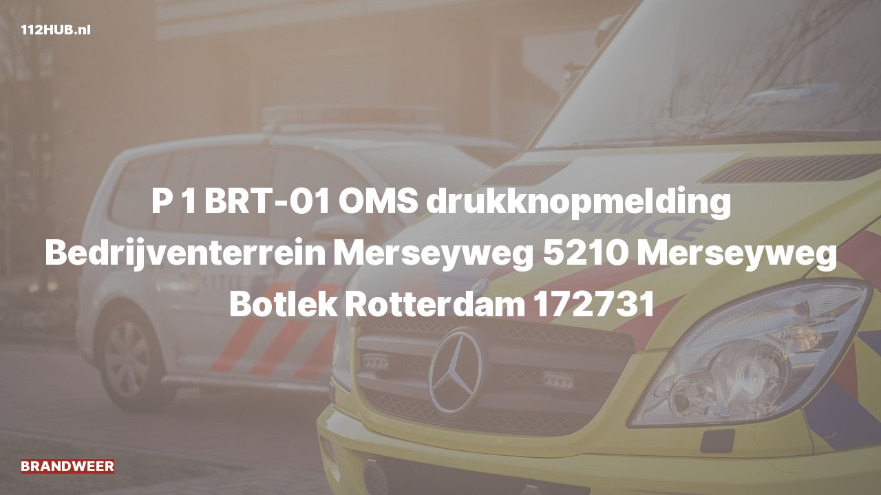 Deelafbeelding voor Brandweer met spoed naar de Merseyweg in Botlek Rotterdam.