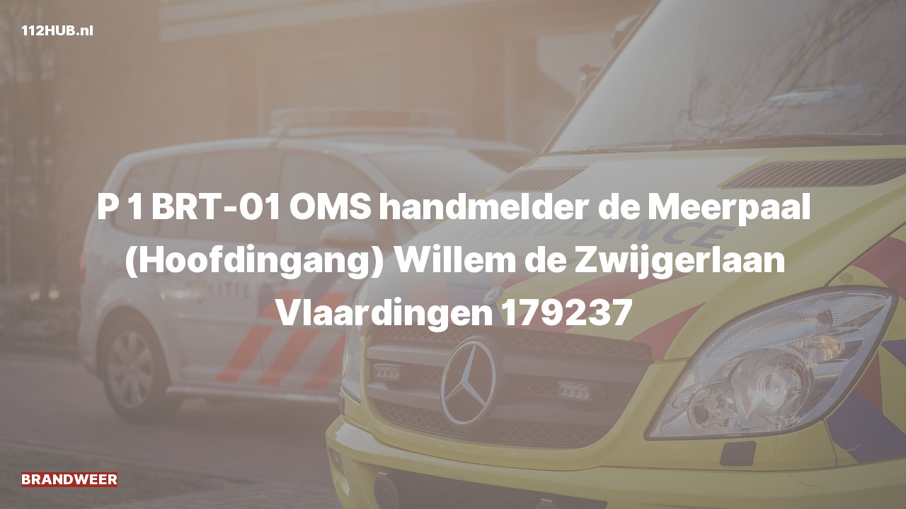 Deelafbeelding voor Brandweer met spoed naar de Willem de Zwijgerlaan in Vlaardingen.