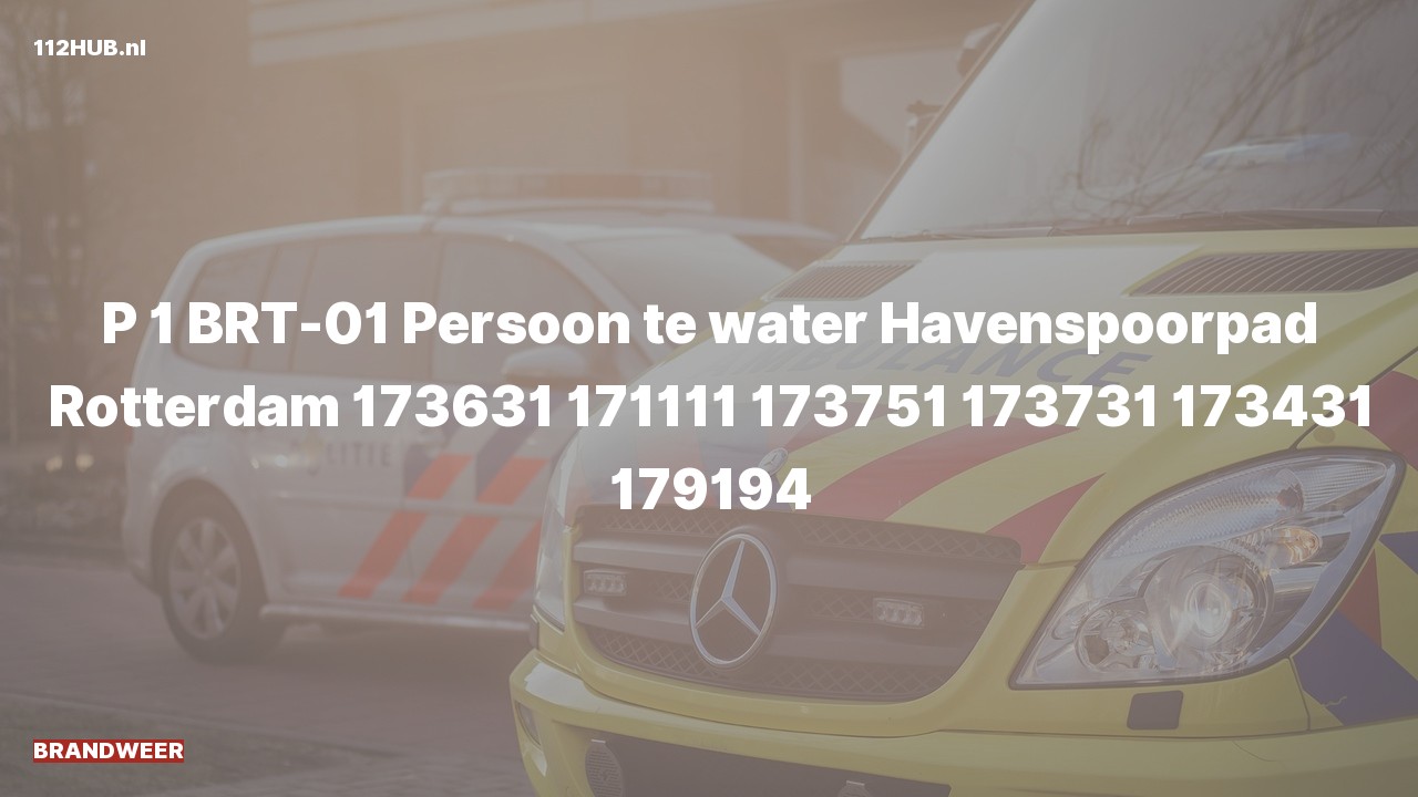 Deelafbeelding voor De brandweer is met spoed uitgerukt voor een persoon te water