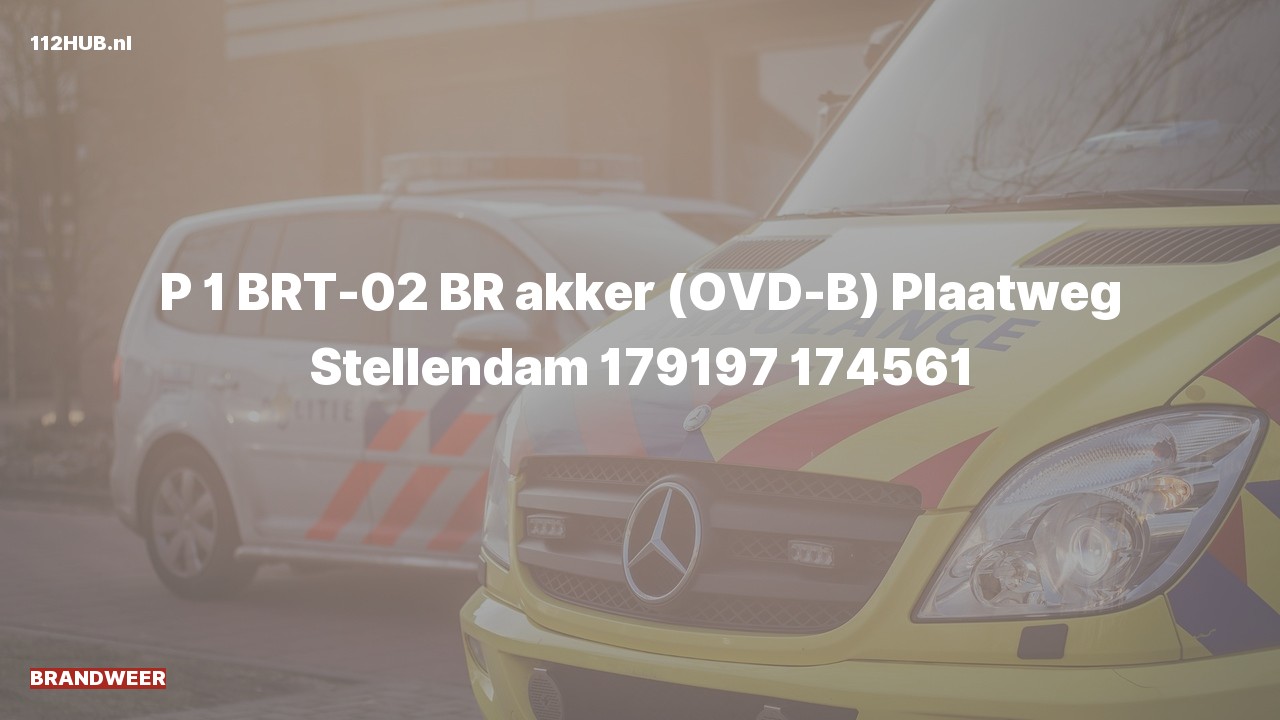 Deelafbeelding voor Brandweer met spoed naar de Plaatweg in Stellendam.