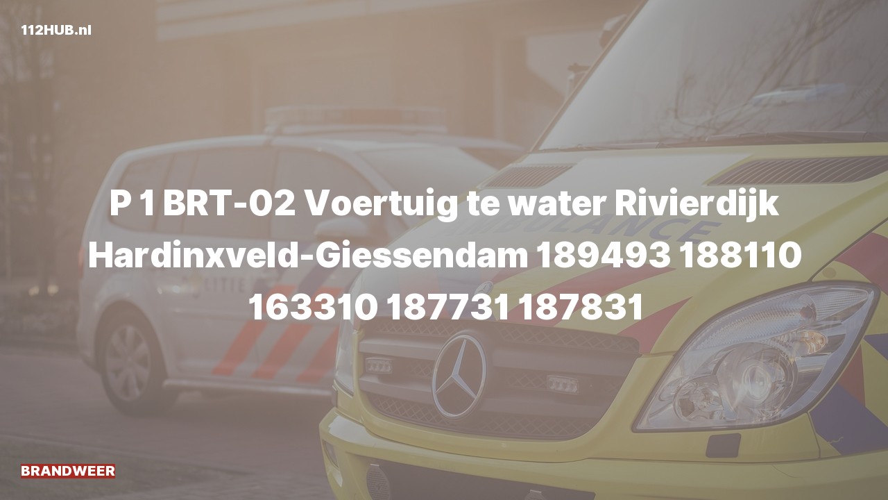 Deelafbeelding voor Brandweer met spoed naar de Rivierdijk in Hardinxveld-Giessendam.