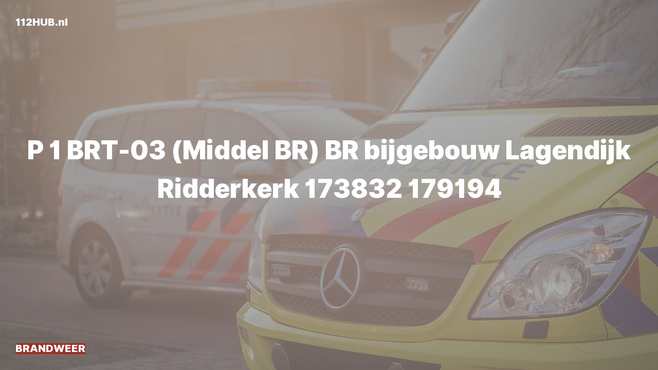 Deelafbeelding voor Brandweer met spoed naar de Lagendijk in Ridderkerk.