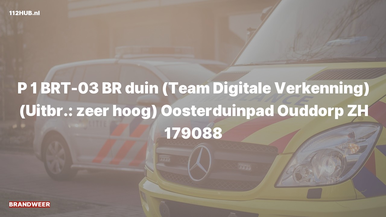 Deelafbeelding voor Brandweer met spoed naar de Oosterduinpad in Ouddorp.