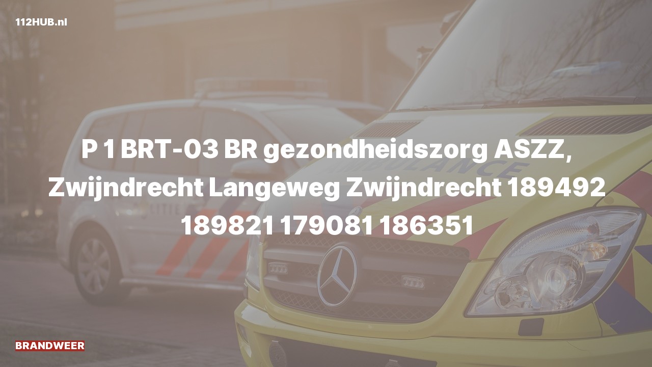 Deelafbeelding voor Brandweer met spoed naar de Langeweg in Zwijndrecht.