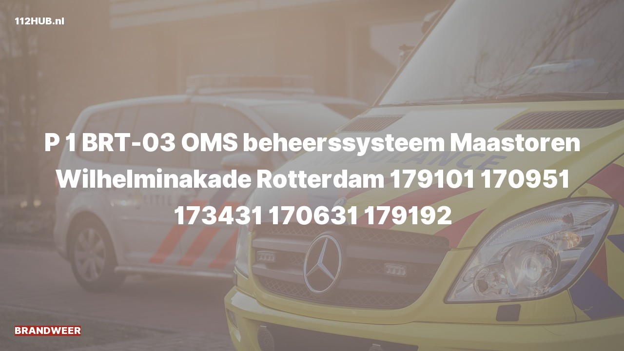 Deelafbeelding voor Brandweer met spoed naar de Wilhelminakade in Rotterdam.