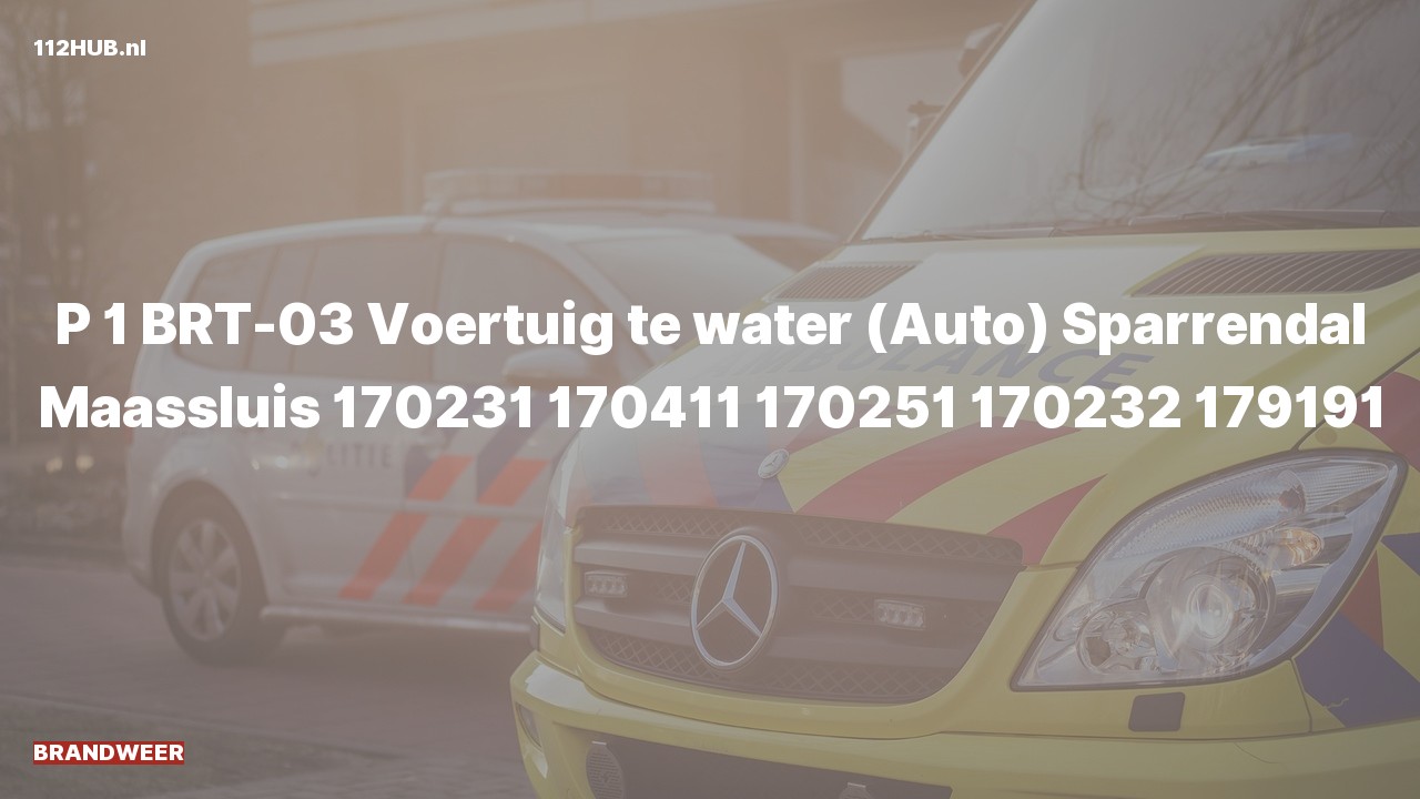 Deelafbeelding voor Brandweer met spoed naar de Sparrendal in Maassluis.