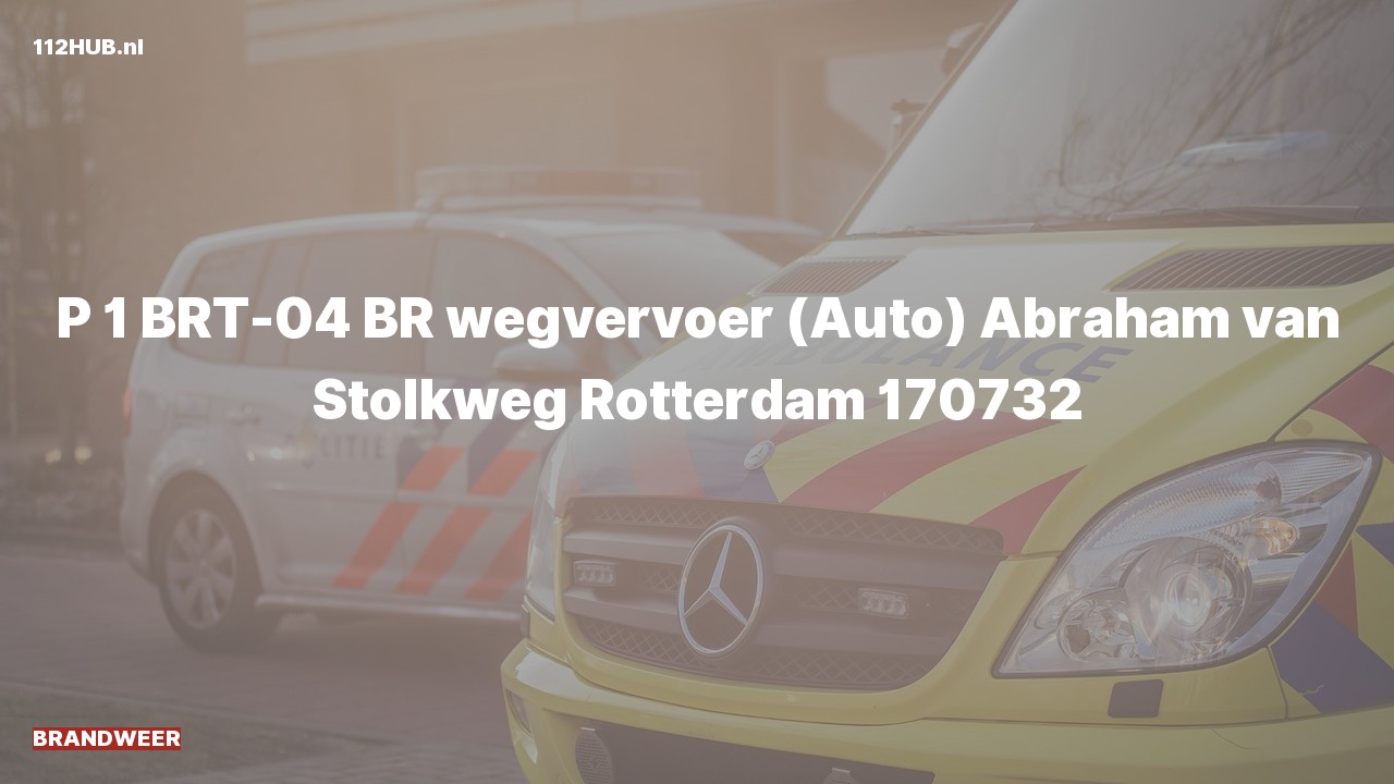 Deelafbeelding voor Brandweer met spoed naar de Abraham van Stolkweg in Rotterdam.