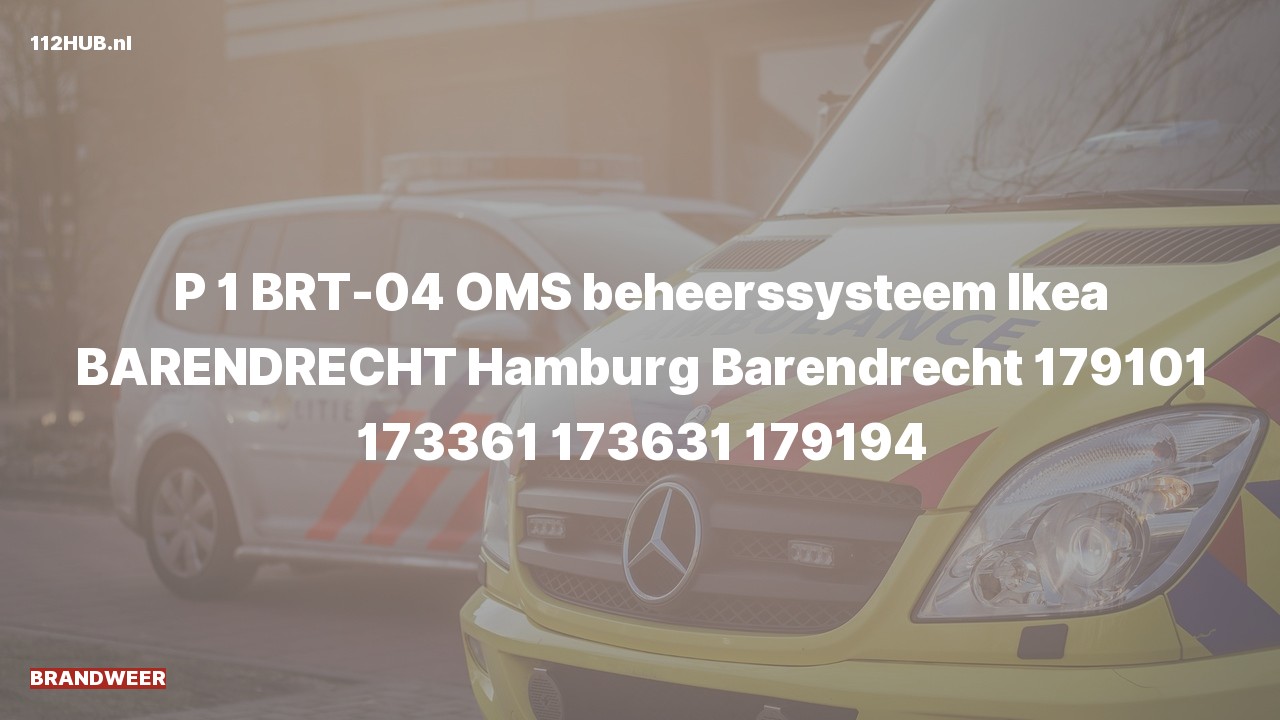 Deelafbeelding voor De brandweer is met spoed uitgerukt naar de Hamburg in Barendrecht