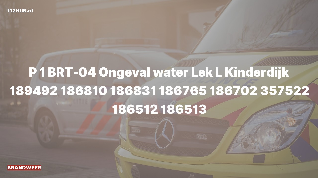 Deelafbeelding voor De brandweer is met spoed uitgerukt voor een ongeval