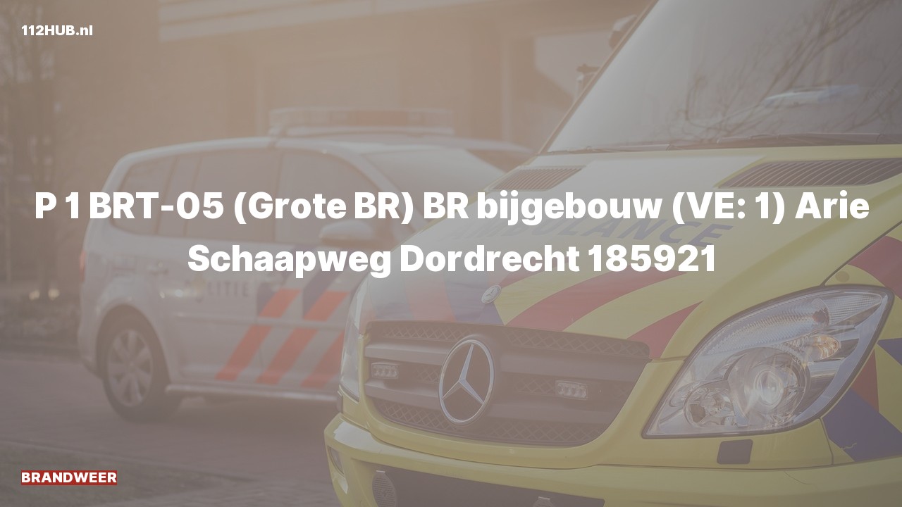 Deelafbeelding voor Brandweer met spoed naar de Arie Schaapweg in Dordrecht.