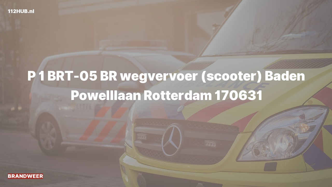 Deelafbeelding voor Brandweer met spoed naar de Baden Powelllaan in Rotterdam.