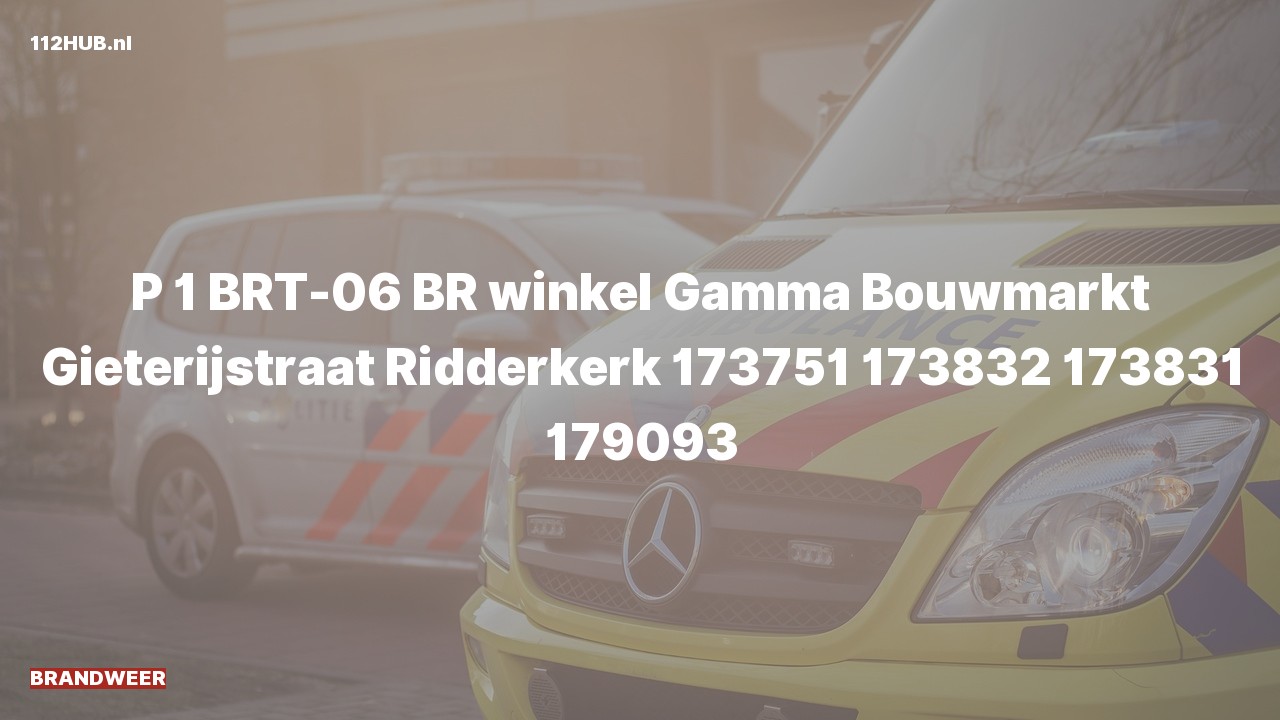 Deelafbeelding voor De brandweer is met spoed uitgerukt voor een brand naar de Gieterijstraat in Ridderkerk