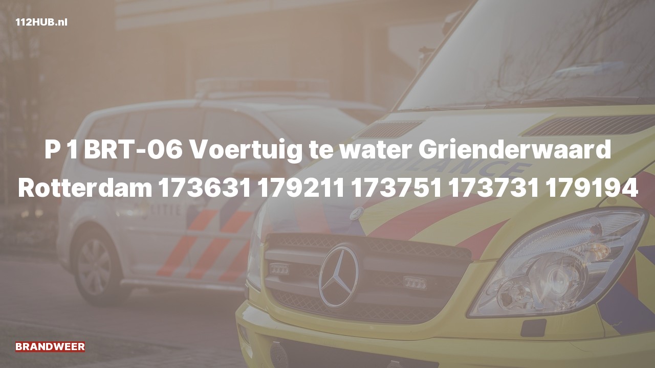Deelafbeelding voor Brandweer met spoed naar de Grienderwaard in Rotterdam.