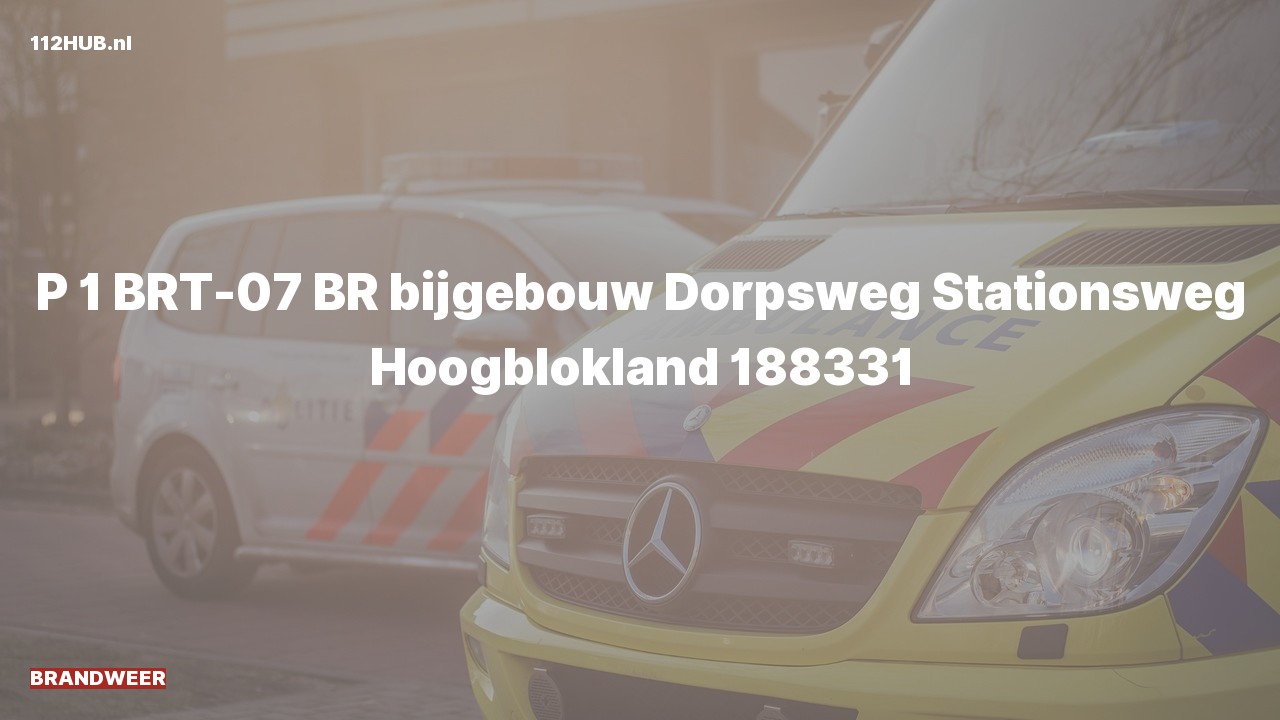 Deelafbeelding voor Brandweer met spoed naar de Dorpsweg in Hoogblokland.